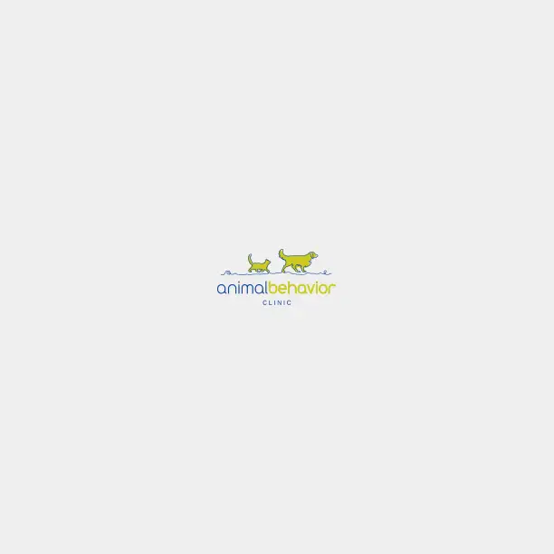 Logo of Animal Behavior Clinic with a cat and dog.